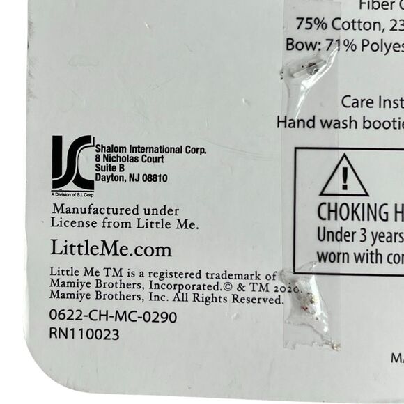 Little Me 0-12 Month Holiday Plaid Head-wrap with Bow & Matching Bootie Set NWT - Picture 6 of 7